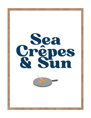 Sea crêpes & sun affiche